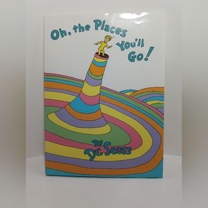 Oh, the Places You'll Go! by Dr. Seuss Hardcover Vintage Book w/ Dustcover 1990